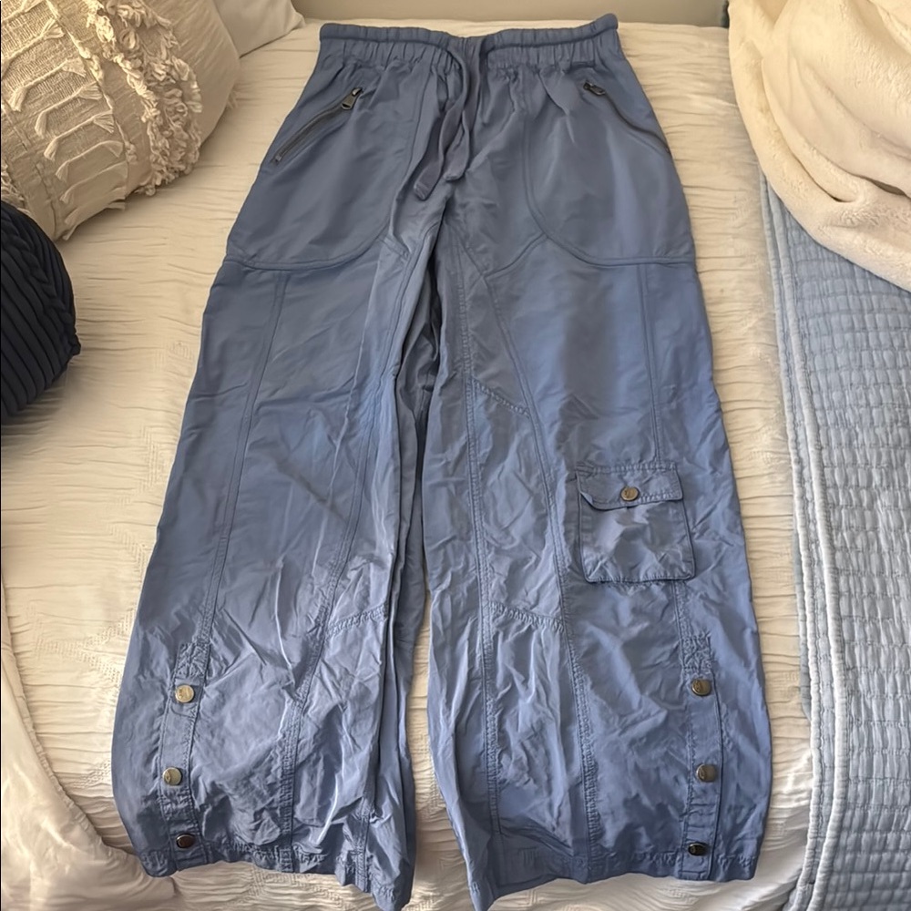 Free People Blue Cargo Pants